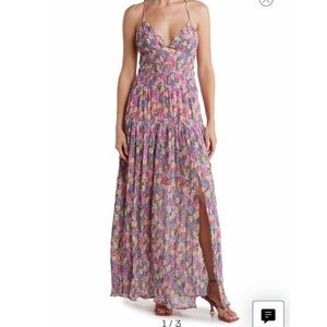 NWT ASTR the Label Tropics Pleated Maxi Dress